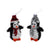 6.75" Christmas Penguin Tinsel Decoration, 2 Designs