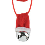 19" Christmas Necklace  With Bell On Hook In Pdq ,4 Colors
