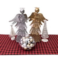 13" X 71" Plaid Table Runner With Tassel, 2 Designs